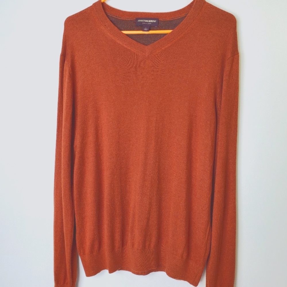 Johnston & Murphy Rust Sweater Nylon, Silk, Viscose, Alpaca